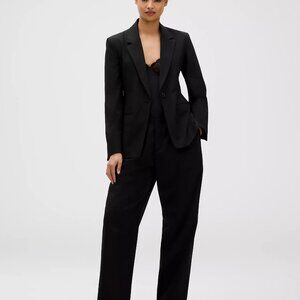 NWT CALVIN KLEIN Women's Refined Stretch Cinch Blazer Black Size Small